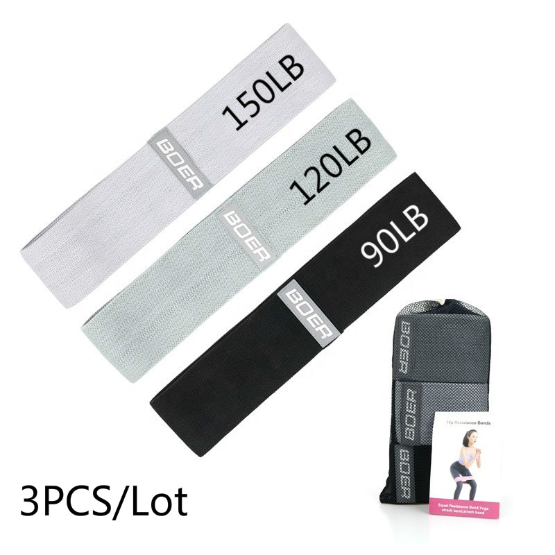 Pilates Yoga Reformer - 3Pcs Vrouwen Mannen Stof Resistance Bands