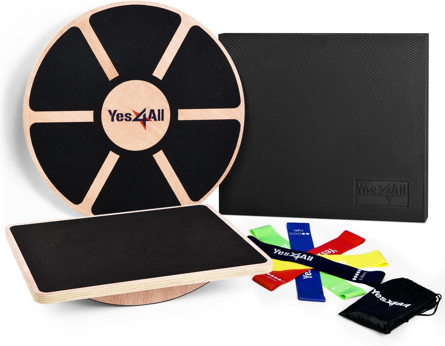 Balance Board Wobble - Veelzijdig houten wobble board voor mobiliteit,