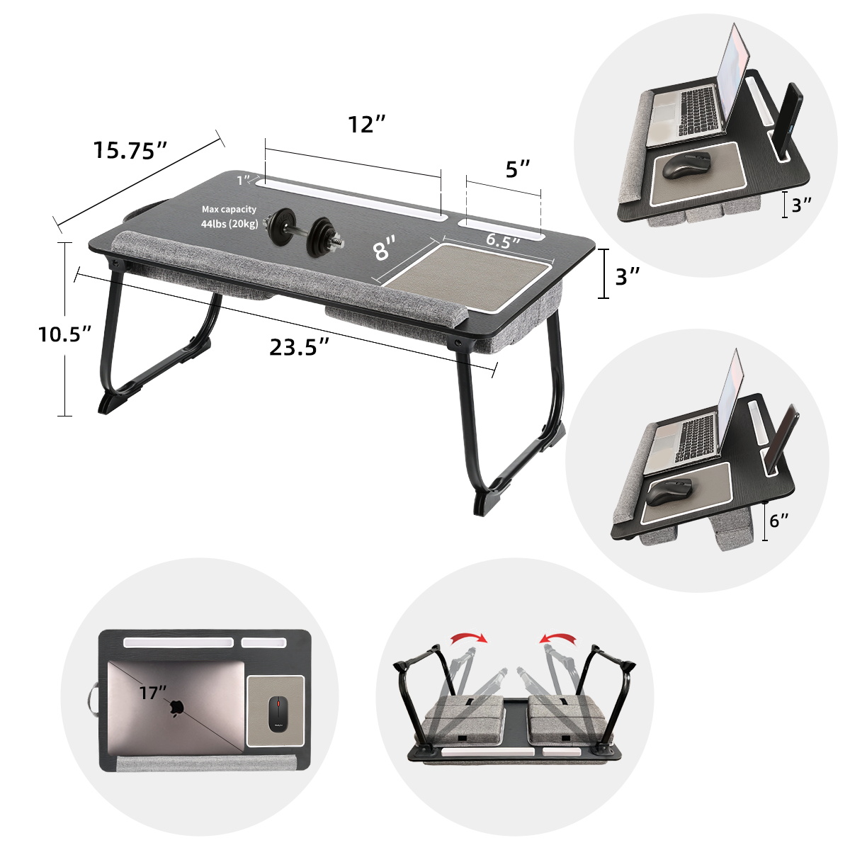 MUMUCC Draagbare bedtafel voor - Inversion Table Fold recensie en prijs