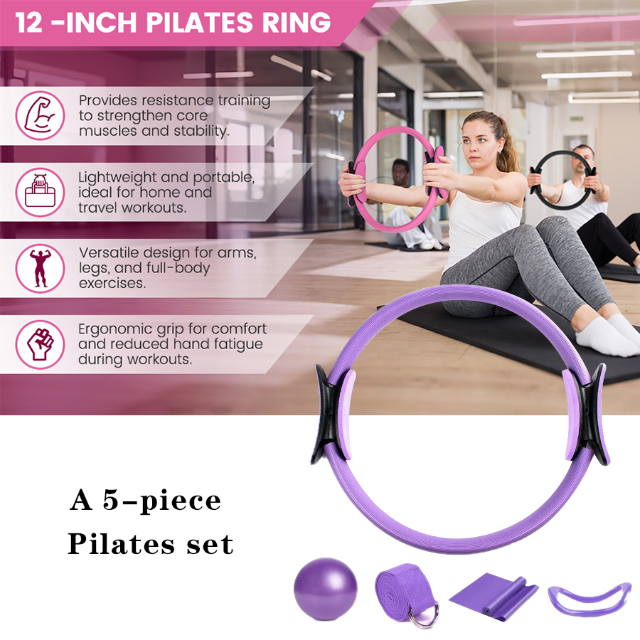 Aangepaste LOGO 5-delige Home  - Pilates Yoga Resistance Ring recensie en prijs