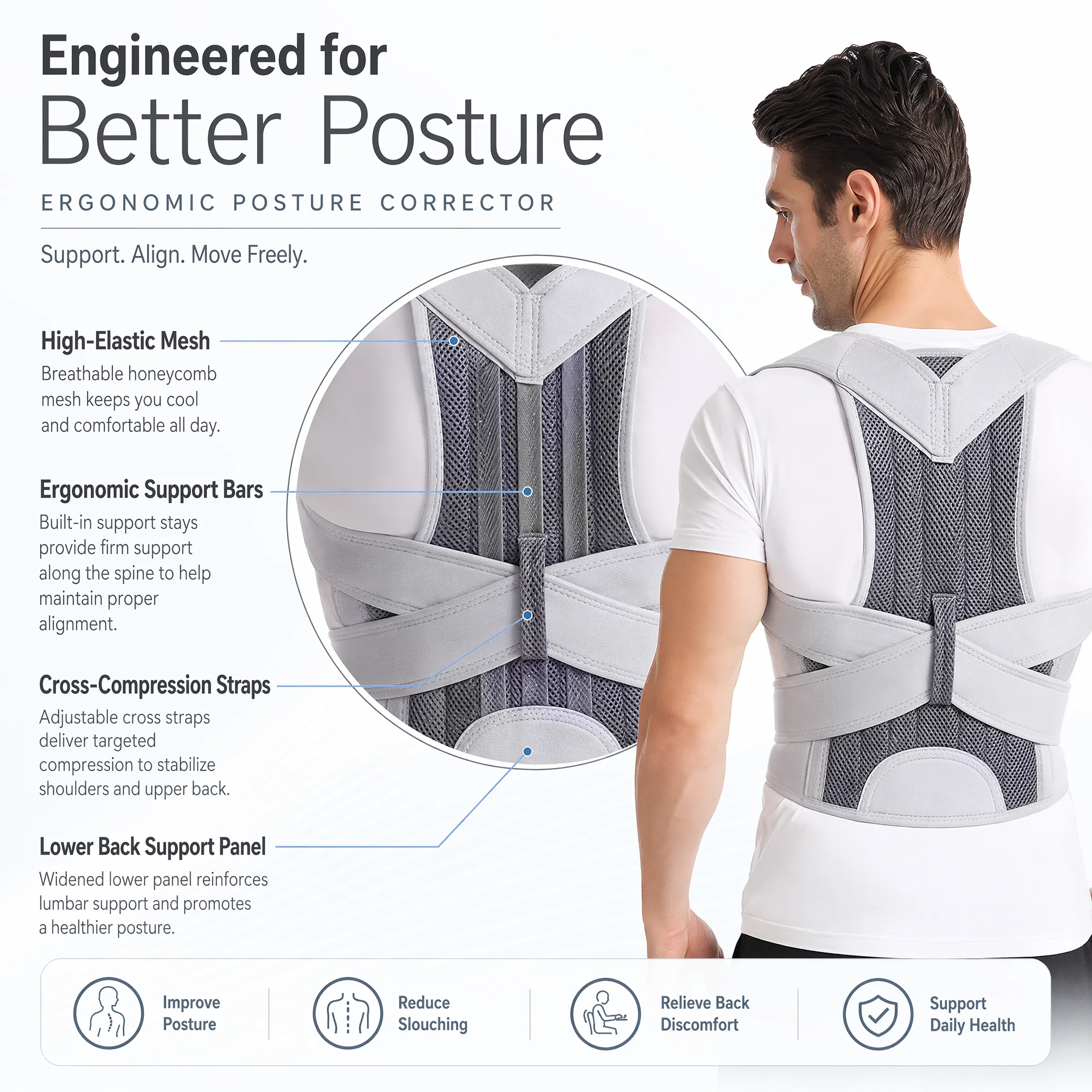Nieuwe Design Humpback Girdle  - Posture Pole Corrector recensie en prijs