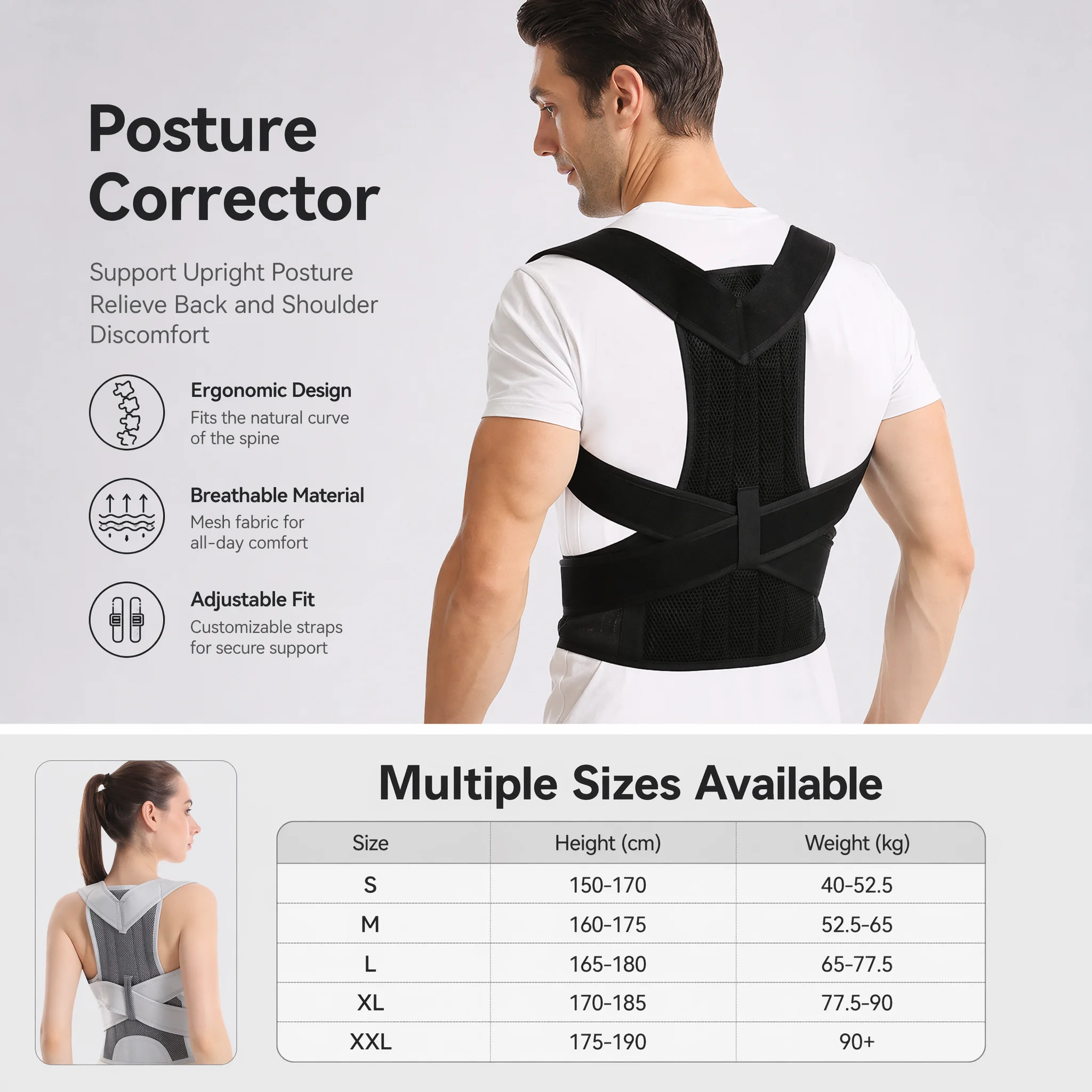 Nieuwe Design Humpback Girdle  - Posture Pole Corrector recensie en prijs