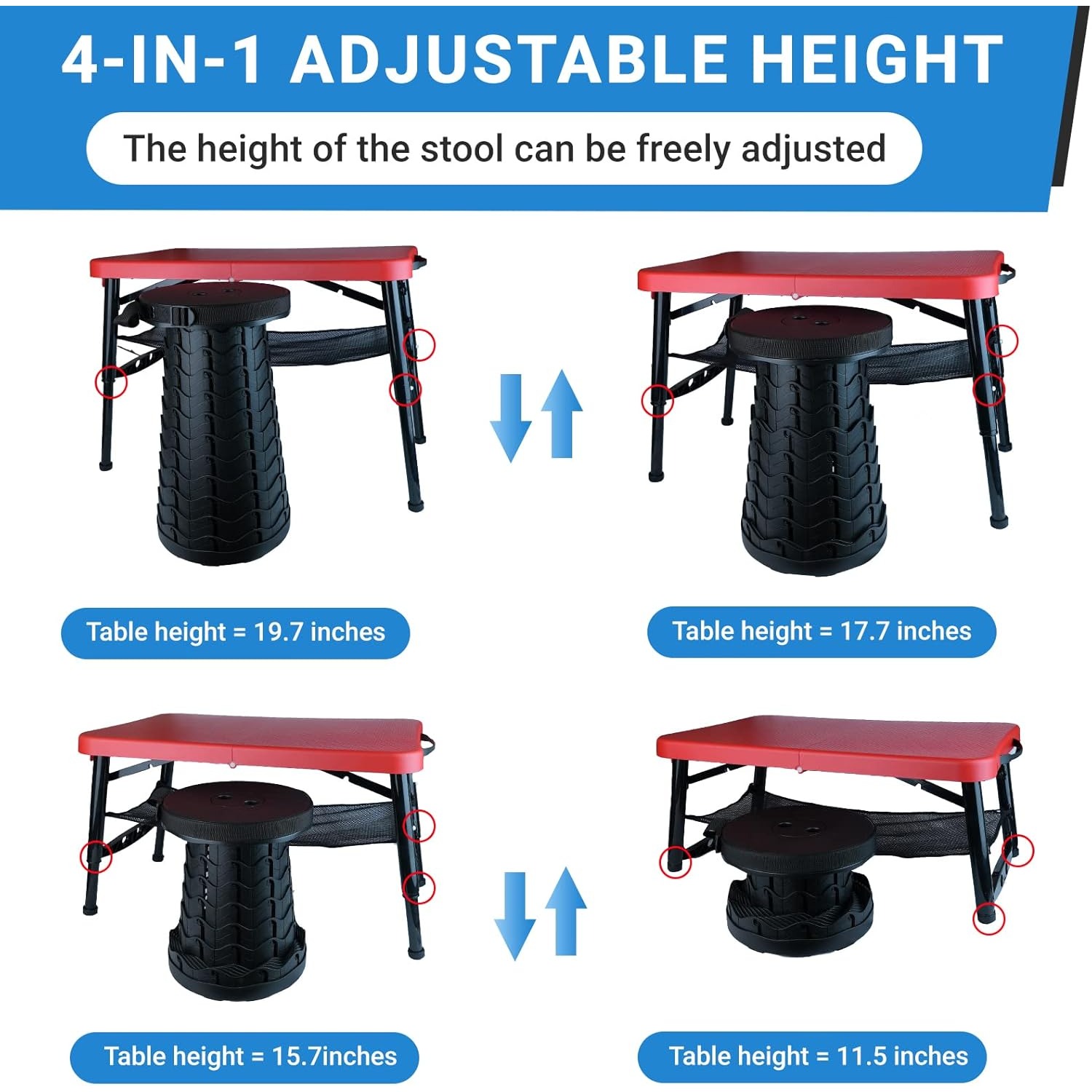 Intrekbare klaptafel en krukse - Inversion Table Fold recensie en prijs